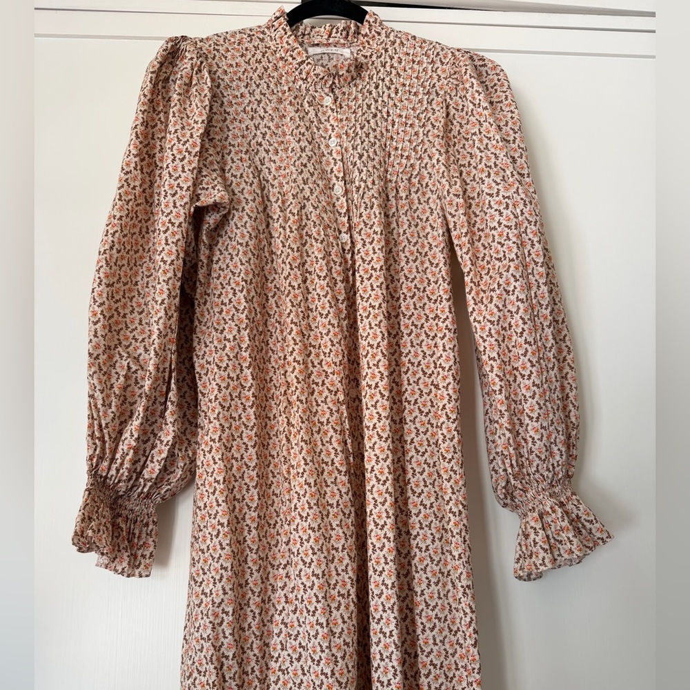 Doen Long Sleeve Dress in Cream Floral - Picture 6 of 8